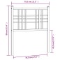 vidaXL Kopfteil Metall Weiß 75 cm