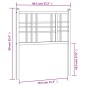 vidaXL Kopfteil Metall Weiß 80 cm vidaXL Kopfteil Metall Weiß 80 cm