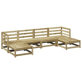 vidaXL 6-tlg. Garten-Sofagarnitur Kiefernholz Imprägniert