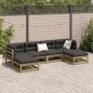 vidaXL 6-tlg. Garten-Sofagarnitur mit Kissen Kiefernholz Imprägniert vidaXL 6-tlg. Garten-Sofagarnitur mit Kissen Kiefernholz Imprägniert
