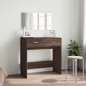 vidaXL Schminktisch mit Spiegel Braun Eichen-Optik 80x39x80 cm vidaXL Schminktisch mit Spiegel Braun Eichen-Optik 80x39x80 cm