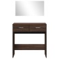 vidaXL Schminktisch mit Spiegel Braun Eichen-Optik 80x39x80 cm vidaXL Schminktisch mit Spiegel Braun Eichen-Optik 80x39x80 cm