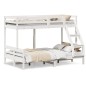 vidaXL Etagenbett 80x200/120x200 cm Weiß Massivholz Kiefer vidaXL Etagenbett 80x200/120x200 cm Weiß Massivholz Kiefer