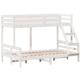 vidaXL Etagenbett 80x200/120x200 cm Weiß Massivholz Kiefer