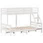 vidaXL Etagenbett 80x200/120x200 cm Weiß Massivholz Kiefer vidaXL Etagenbett 80x200/120x200 cm Weiß Massivholz Kiefer