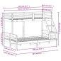 vidaXL Etagenbett 80x200/120x200 cm Weiß Massivholz Kiefer vidaXL Etagenbett 80x200/120x200 cm Weiß Massivholz Kiefer