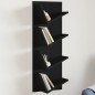 vidaXL Wand-Bücherregal mit 4 Fächern Schwarz 33x16x90 cm vidaXL Wand-Bücherregal mit 4 Fächern Schwarz 33x16x90 cm
