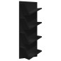 vidaXL Wand-Bücherregal mit 4 Fächern Schwarz 33x16x90 cm vidaXL Wand-Bücherregal mit 4 Fächern Schwarz 33x16x90 cm