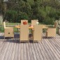 vidaXL 7-tlg. Garten-Essgruppe Poly Rattan Beige vidaXL 7-tlg. Garten-Essgruppe Poly Rattan Beige