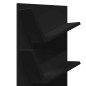 vidaXL Wand-Bücherregal mit 4 Fächern Schwarz 33x16x90 cm vidaXL Wand-Bücherregal mit 4 Fächern Schwarz 33x16x90 cm