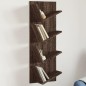 vidaXL Wand-Bücherregal mit 4 Fächern Braun Eichen-Optik 33x16x90 cm vidaXL Wand-Bücherregal mit 4 Fächern Braun Eichen-Optik 33x16x90 cm