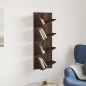 vidaXL Wand-Bücherregal mit 4 Fächern Braun Eichen-Optik 33x16x90 cm vidaXL Wand-Bücherregal mit 4 Fächern Braun Eichen-Optik 33x16x90 cm