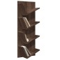 vidaXL Wand-Bücherregal mit 4 Fächern Braun Eichen-Optik 33x16x90 cm vidaXL Wand-Bücherregal mit 4 Fächern Braun Eichen-Optik 33x16x90 cm