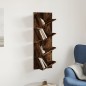 vidaXL Wand-Bücherregal mit 4 Fächern Räuchereiche 33x16x90 cm vidaXL Wand-Bücherregal mit 4 Fächern Räuchereiche 33x16x90 cm
