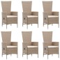 vidaXL 7-tlg. Garten-Essgruppe Poly Rattan Beige vidaXL 7-tlg. Garten-Essgruppe Poly Rattan Beige