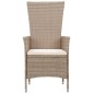 vidaXL 7-tlg. Garten-Essgruppe Poly Rattan Beige vidaXL 7-tlg. Garten-Essgruppe Poly Rattan Beige