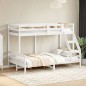 vidaXL Etagenbett 90x200/120x200 cm Weiß Massivholz Kiefer vidaXL Etagenbett 90x200/120x200 cm Weiß Massivholz Kiefer