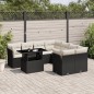 vidaXL 9-tlg. Garten-Sofagarnitur mit Kissen Schwarz Poly Rattan vidaXL 9-tlg. Garten-Sofagarnitur mit Kissen Schwarz Poly Rattan