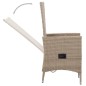 vidaXL 7-tlg. Garten-Essgruppe Poly Rattan Beige vidaXL 7-tlg. Garten-Essgruppe Poly Rattan Beige