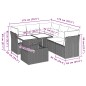 vidaXL 6-tlg. Garten-Sofagarnitur mit Kissen Schwarz Poly Rattan vidaXL 6-tlg. Garten-Sofagarnitur mit Kissen Schwarz Poly Rattan