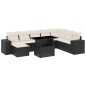 vidaXL 9-tlg. Garten-Sofagarnitur mit Kissen Schwarz Poly Rattan vidaXL 9-tlg. Garten-Sofagarnitur mit Kissen Schwarz Poly Rattan