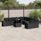 vidaXL 11-tlg. Garten-Sofagarnitur mit Kissen Schwarz Poly Rattan vidaXL 11-tlg. Garten-Sofagarnitur mit Kissen Schwarz Poly Rattan