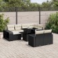 vidaXL 11-tlg. Garten-Sofagarnitur mit Kissen Schwarz Poly Rattan vidaXL 11-tlg. Garten-Sofagarnitur mit Kissen Schwarz Poly Rattan