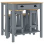 vidaXL 5-tlg. Bar-Set Grau Massivholz Kiefer vidaXL 5-tlg. Bar-Set Grau Massivholz Kiefer