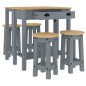 vidaXL 5-tlg. Bar-Set Grau Massivholz Kiefer vidaXL 5-tlg. Bar-Set Grau Massivholz Kiefer