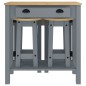 vidaXL 5-tlg. Bar-Set Grau Massivholz Kiefer vidaXL 5-tlg. Bar-Set Grau Massivholz Kiefer