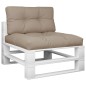 vidaXL Palettenkissen 2-tlg. Taupe Stoff vidaXL Palettenkissen 2-tlg. Taupe Stoff