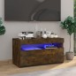 vidaXL TV-Schrank mit LED-Leuchten Räuchereiche 75x35x40 cm vidaXL TV-Schrank mit LED-Leuchten Räuchereiche 75x35x40 cm