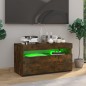 vidaXL TV-Schrank mit LED-Leuchten Räuchereiche 75x35x40 cm vidaXL TV-Schrank mit LED-Leuchten Räuchereiche 75x35x40 cm