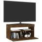 vidaXL TV-Schrank mit LED-Leuchten Räuchereiche 75x35x40 cm vidaXL TV-Schrank mit LED-Leuchten Räuchereiche 75x35x40 cm