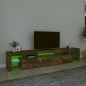 vidaXL TV-Schrank mit LED-Leuchten Räuchereiche 215x36,5x40 cm vidaXL TV-Schrank mit LED-Leuchten Räuchereiche 215x36,5x40 cm
