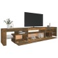 vidaXL TV-Schrank mit LED-Leuchten Räuchereiche 215x36,5x40 cm vidaXL TV-Schrank mit LED-Leuchten Räuchereiche 215x36,5x40 cm