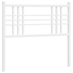 vidaXL Kopfteil Metall Weiß 90 cm