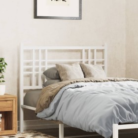 vidaXL Kopfteil Metall Weiß 107 cm