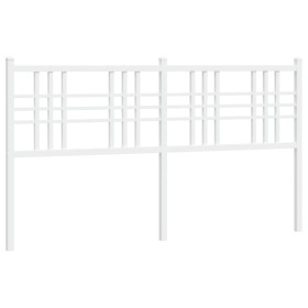vidaXL Kopfteil Metall Weiß 160 cm