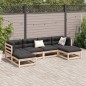 vidaXL 6-tlg. Garten-Sofagarnitur mit Kissen Massivholz Kiefer vidaXL 6-tlg. Garten-Sofagarnitur mit Kissen Massivholz Kiefer