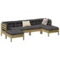 vidaXL 6-tlg. Garten-Sofagarnitur mit Kissen Kiefernholz Imprägniert vidaXL 6-tlg. Garten-Sofagarnitur mit Kissen Kiefernholz Imprägniert