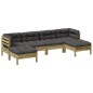 vidaXL 6-tlg. Garten-Sofagarnitur mit Kissen Kiefernholz Imprägniert vidaXL 6-tlg. Garten-Sofagarnitur mit Kissen Kiefernholz Imprägniert