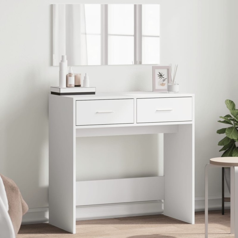 vidaXL Schminktisch mit Spiegel Weiß 80x39x80 cm vidaXL Schminktisch mit Spiegel Weiß 80x39x80 cm