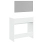 vidaXL Schminktisch mit Spiegel Weiß 80x39x80 cm vidaXL Schminktisch mit Spiegel Weiß 80x39x80 cm
