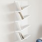 vidaXL Wand-Bücherregal mit 4 Fächern Weiß 33x16x90 cm vidaXL Wand-Bücherregal mit 4 Fächern Weiß 33x16x90 cm