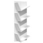vidaXL Wand-Bücherregal mit 4 Fächern Weiß 33x16x90 cm vidaXL Wand-Bücherregal mit 4 Fächern Weiß 33x16x90 cm
