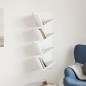 vidaXL Wand-Bücherregal mit 4 Fächern Weiß 33x16x90 cm vidaXL Wand-Bücherregal mit 4 Fächern Weiß 33x16x90 cm