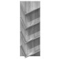 vidaXL Wand-Bücherregal mit 4 Fächern Grau Sonoma 33x16x90 cm vidaXL Wand-Bücherregal mit 4 Fächern Grau Sonoma 33x16x90 cm