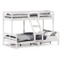 vidaXL Etagenbett 90x200/120x200 cm Weiß Massivholz Kiefer vidaXL Etagenbett 90x200/120x200 cm Weiß Massivholz Kiefer