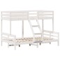 vidaXL Etagenbett 90x200/120x200 cm Weiß Massivholz Kiefer vidaXL Etagenbett 90x200/120x200 cm Weiß Massivholz Kiefer